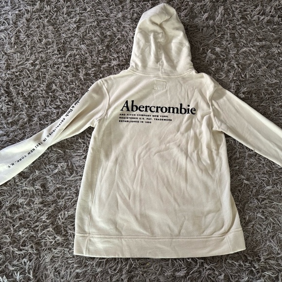 Abercrombie & Fitch Soft A&F Collection Cream Color Hoodie Women Size Small - Picture 2 of 5